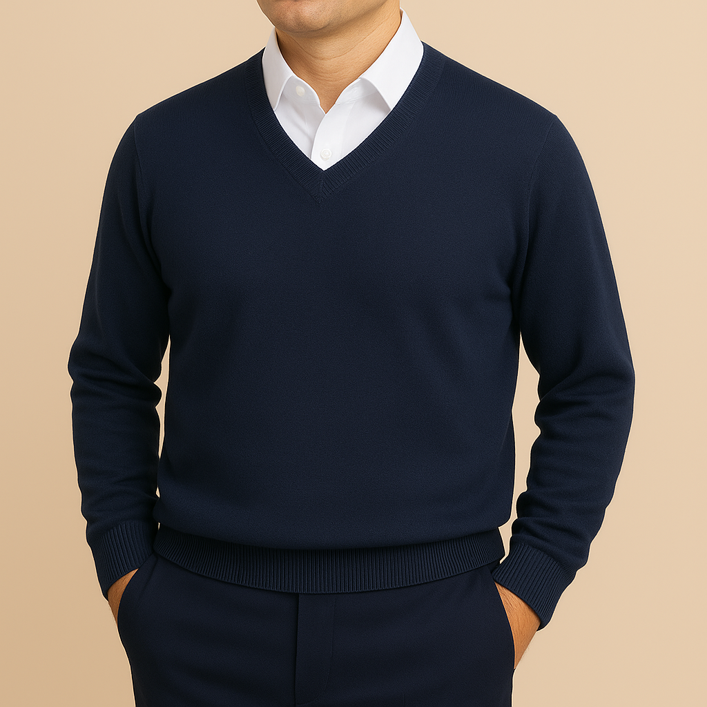 Men's V-Neck Sweater | Soft Knit Comfort 1