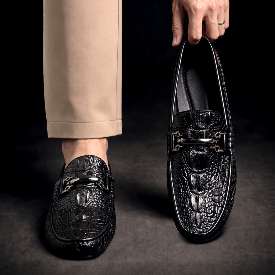 Women's Croc Loafers | Metal Bit Detail & Cushioned Comfort 6