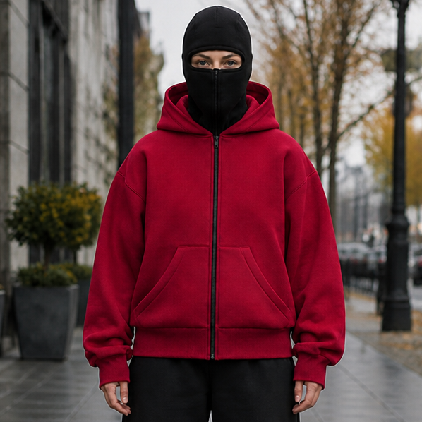 Women's Balaclava Hood Jacket | Wind-Proof & Zip-Up Design 9