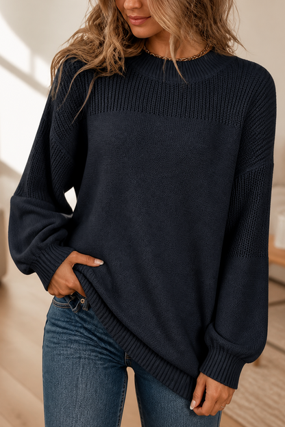 Women's Oversized Sweater | Ribbed Knit & Relaxed Fit 16