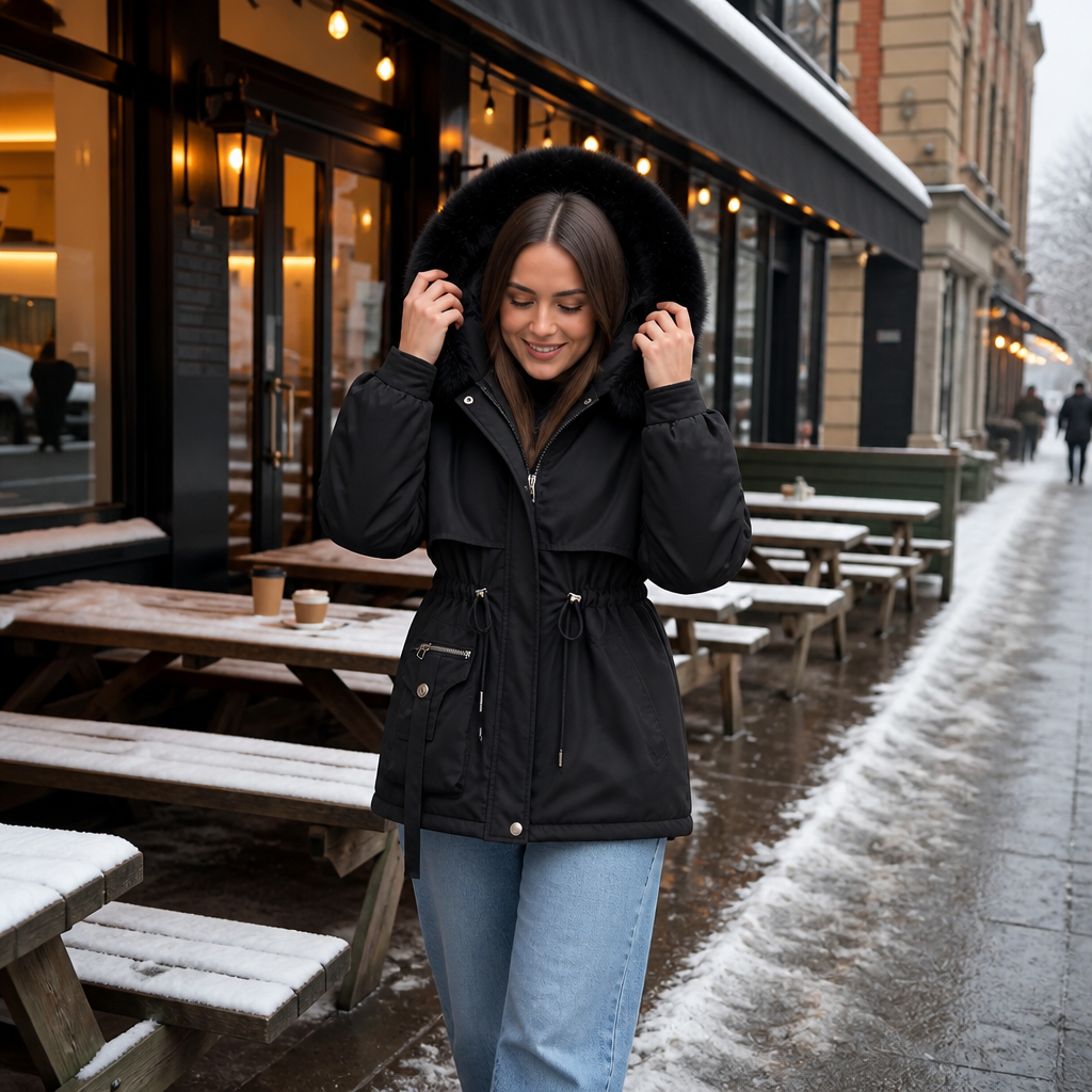 Women's Puffer Coat | Shaped Waist & Double-Layer Warmth 10