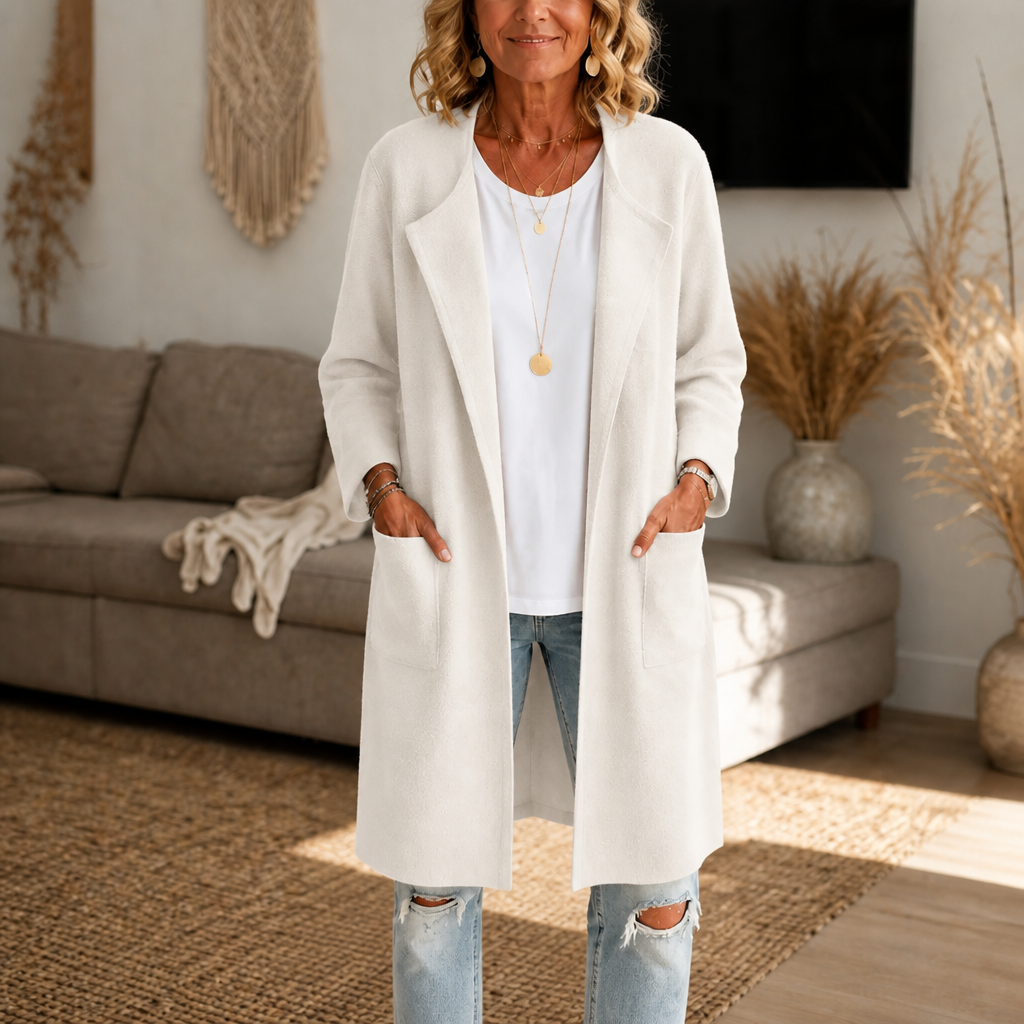 Women's Open-Front Longline Coat | Drapes Without Pulling 10