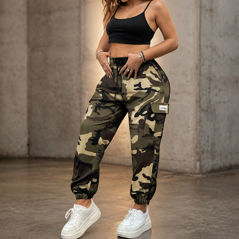 Women's Cargo Joggers | Stretch Waist & Deep Pockets 13