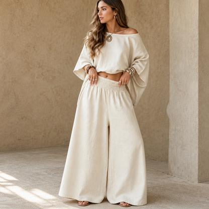 Women's Oversized Co-ord Set | Wide-Leg Trousers & Matching Top 13