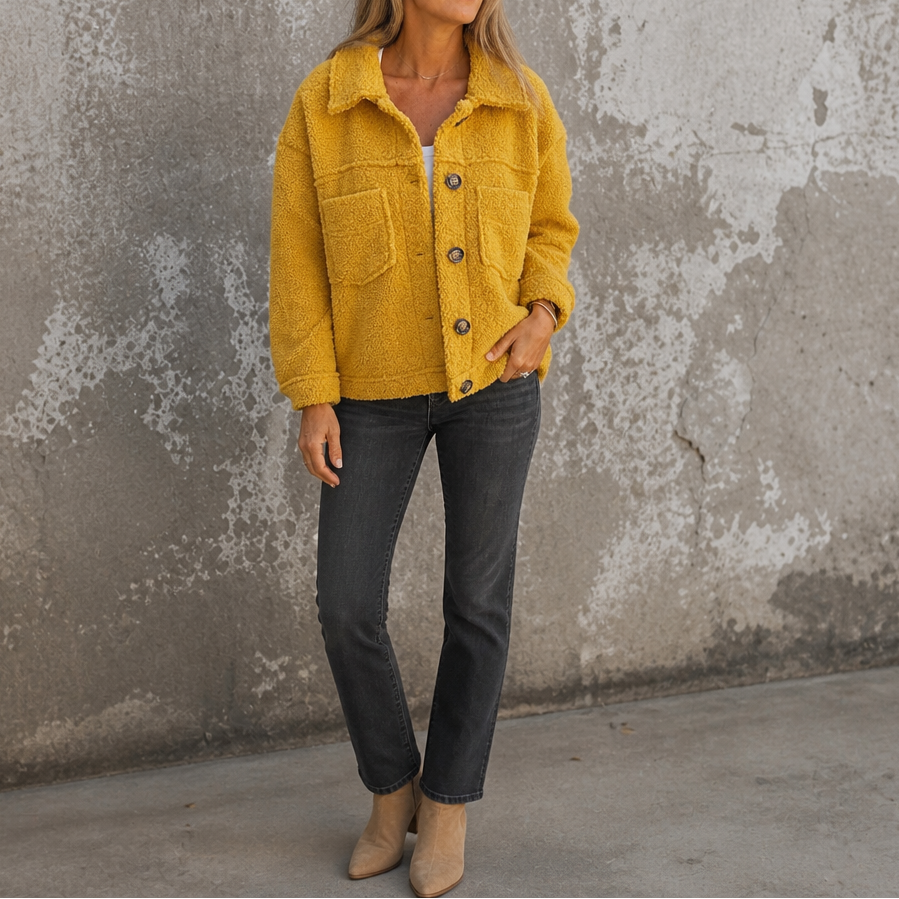 Women's Faux-Fur Button-Front Jacket | Warm & Lightweight 13