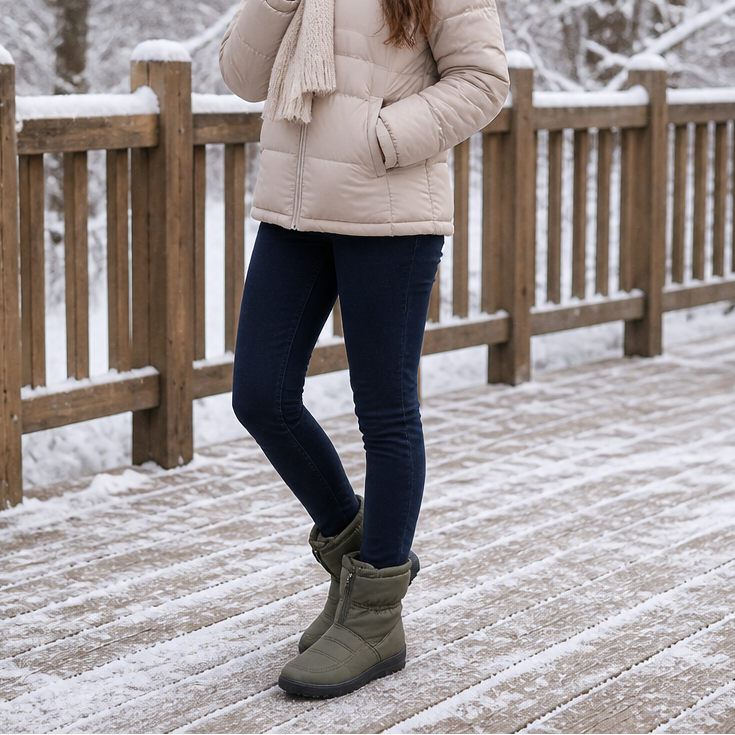 Women's Snow Boots | Zip-Up & Quilted Warmth 10