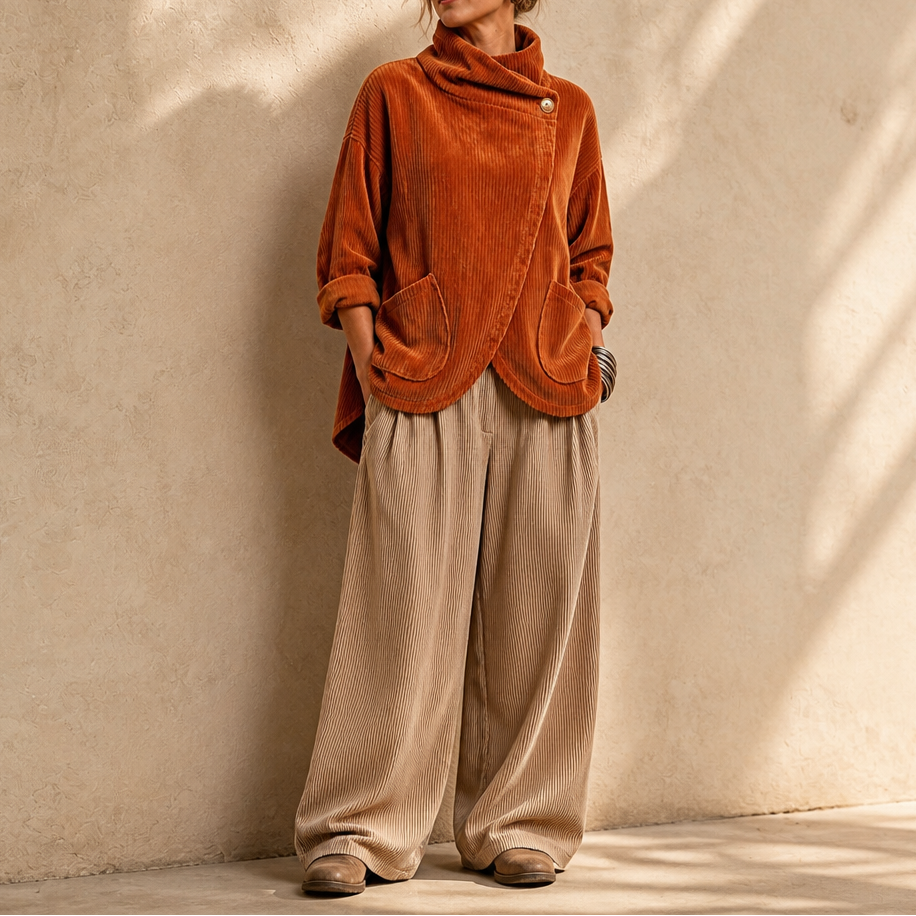 Women's Hooded Poncho | Angled Hem & Cosy Warmth 11