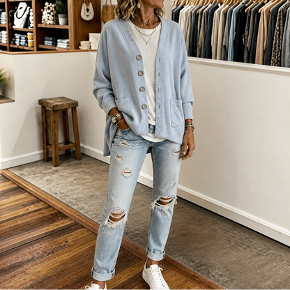 Women's Open-Front Cardigan | Ribbed Texture & All-Day Comfort 10