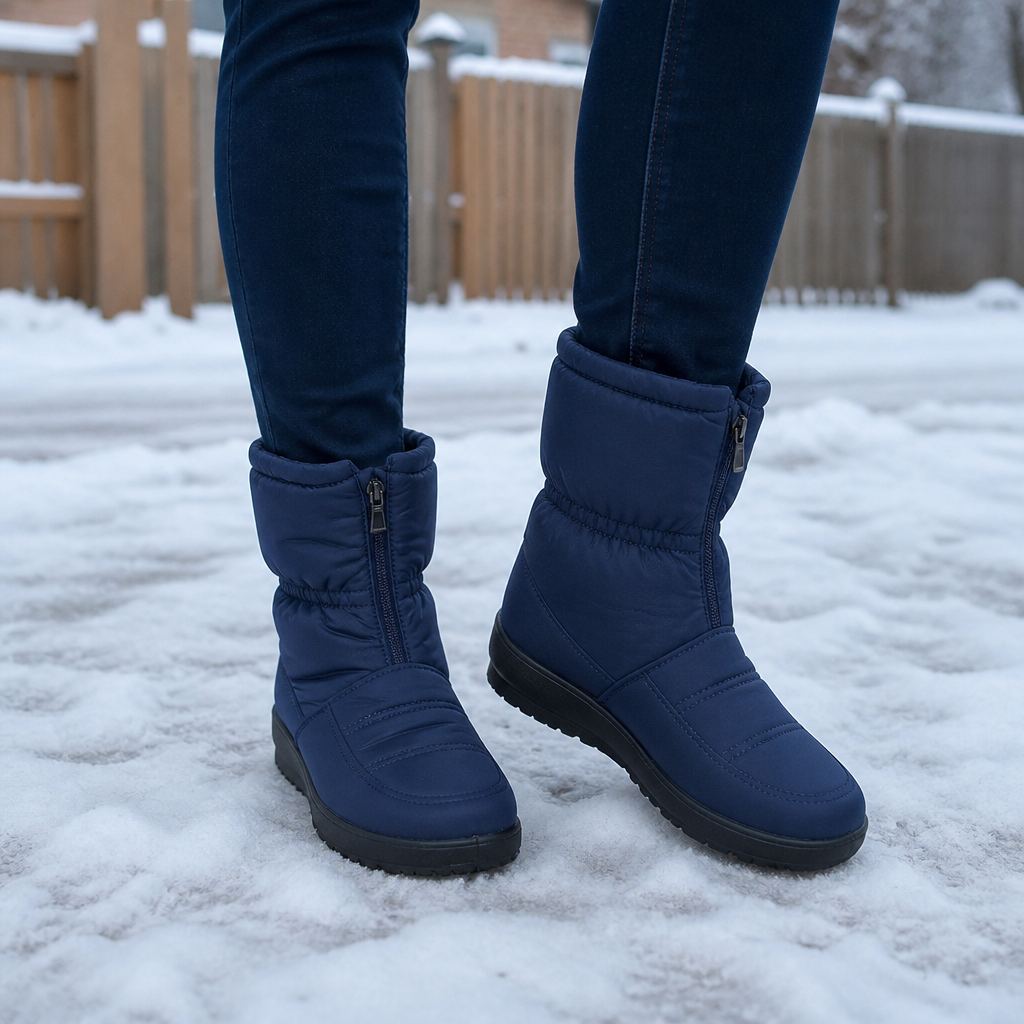Women's Snow Boots | Zip-Up & Quilted Warmth 11