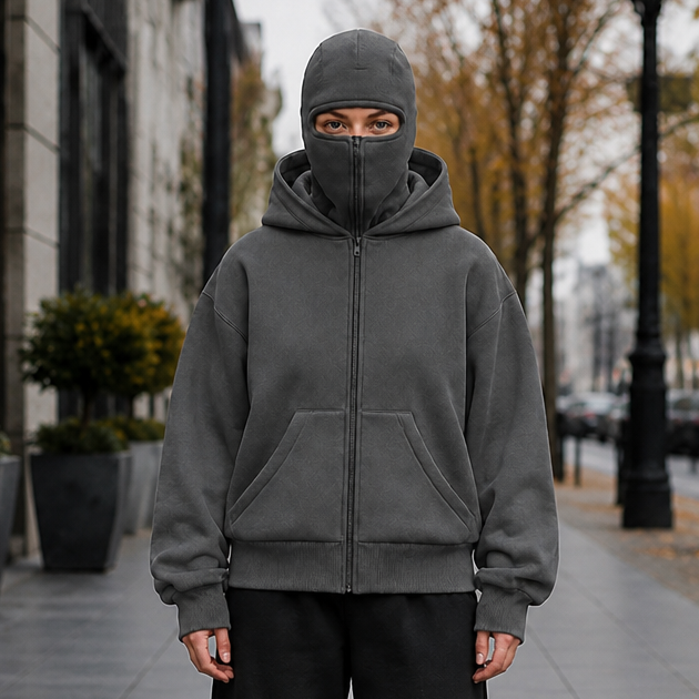 Women's Balaclava Hood Jacket | Wind-Proof & Zip-Up Design 11