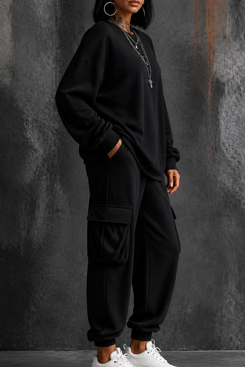 Women's Top & Cargo Pants Set | Matching Set & All-Day Comfort 12