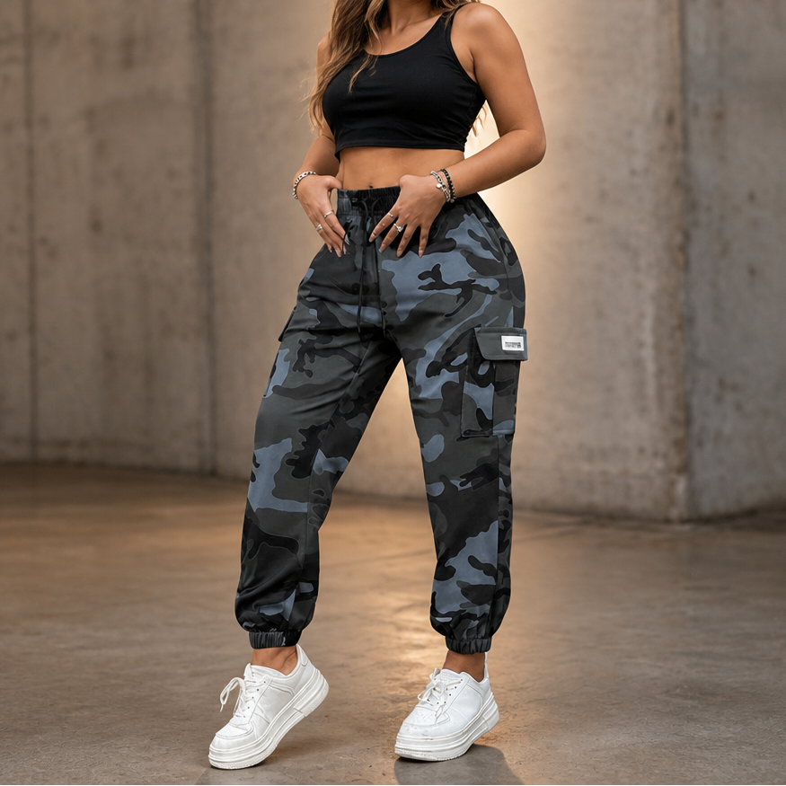 Women's Cargo Joggers | Stretch Waist & Deep Pockets 14