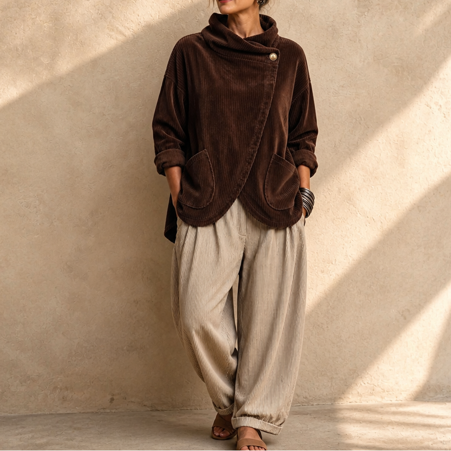Women's Hooded Poncho | Angled Hem & Cosy Warmth 12