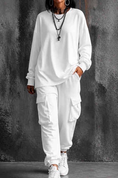 Women's Top & Cargo Pants Set | Matching Set & All-Day Comfort 14