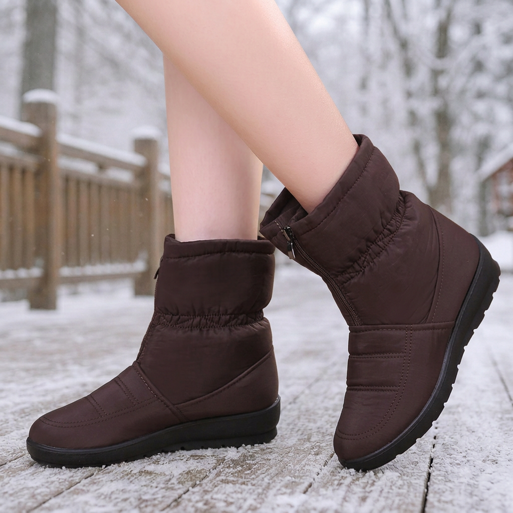 Women's Snow Boots | Zip-Up & Quilted Warmth 13