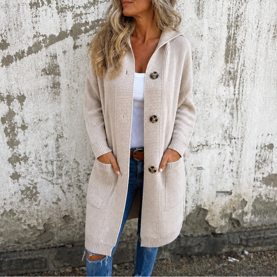 Women's Hooded Knit Cardigan | Button-Front & Warm 14