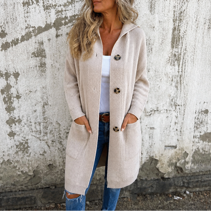 Women's Hooded Knit Cardigan | Button-Front & Warm 14