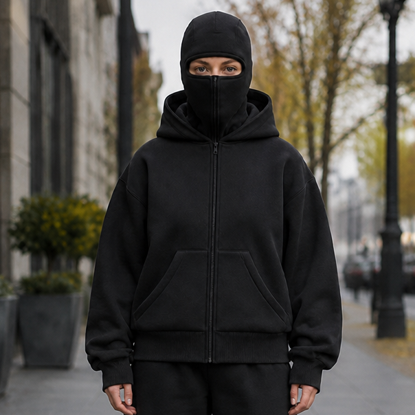 Women's Balaclava Hood Jacket | Wind-Proof & Zip-Up Design 13