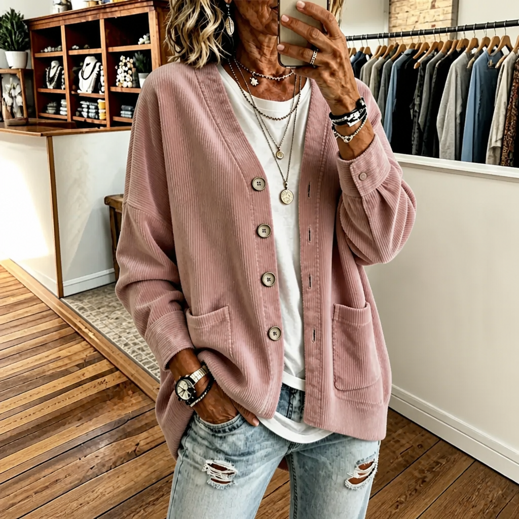 Women's Open-Front Cardigan | Ribbed Texture & All-Day Comfort 15