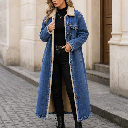 Women's Long Coat | Sherpa Lined & Warm 17
