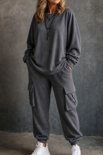 Women's Top & Cargo Pants Set | Matching Set & All-Day Comfort 15