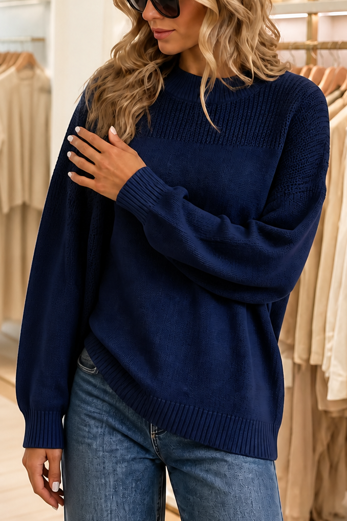 Women's Oversized Sweater | Ribbed Knit & Relaxed Fit 11