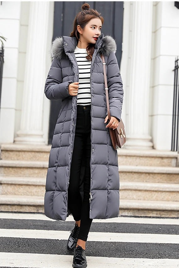 Women's Long Winter Coat | Belted & Warm 3