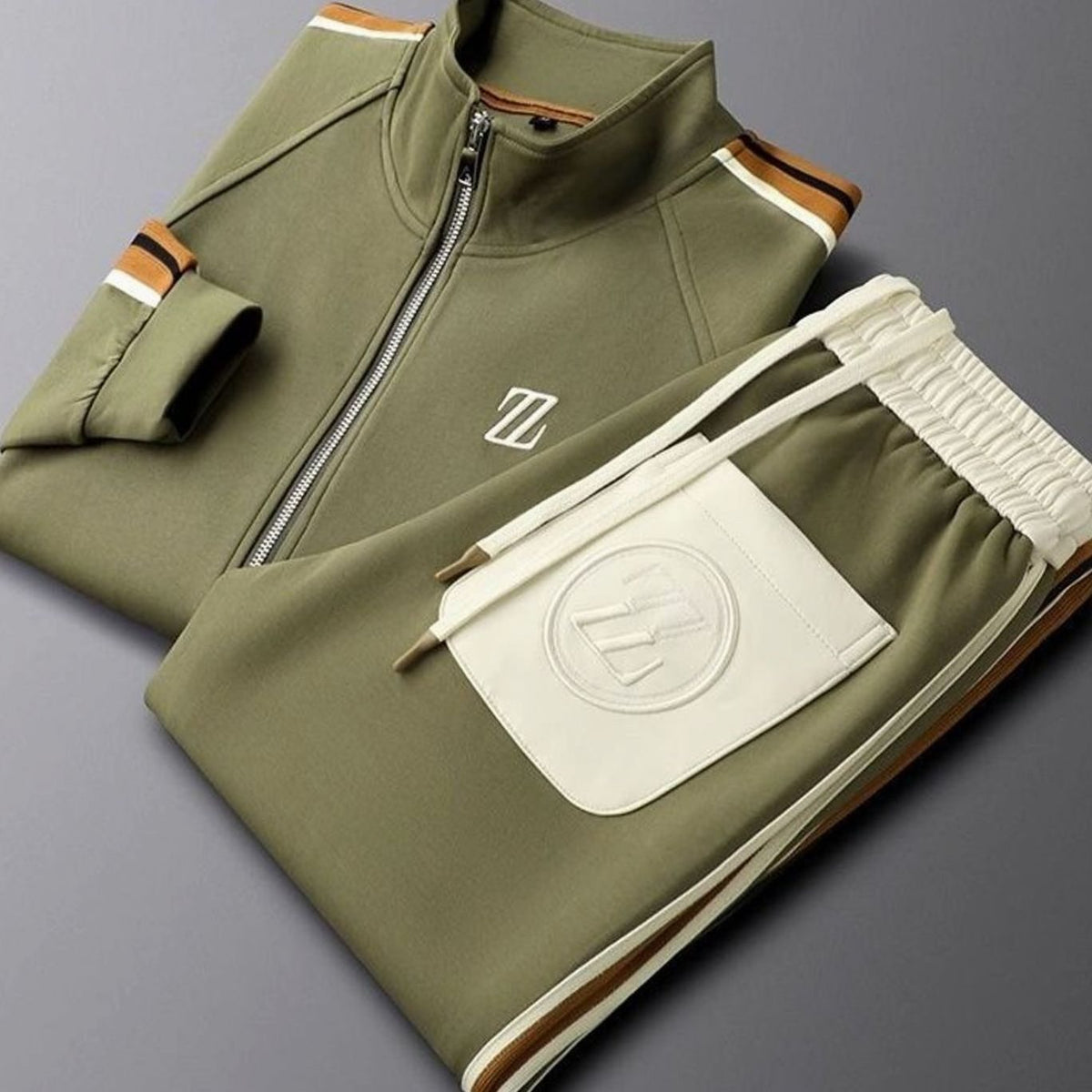 Webster | Men's Regular-Fit Striped Tracksuit for Everyday Activity