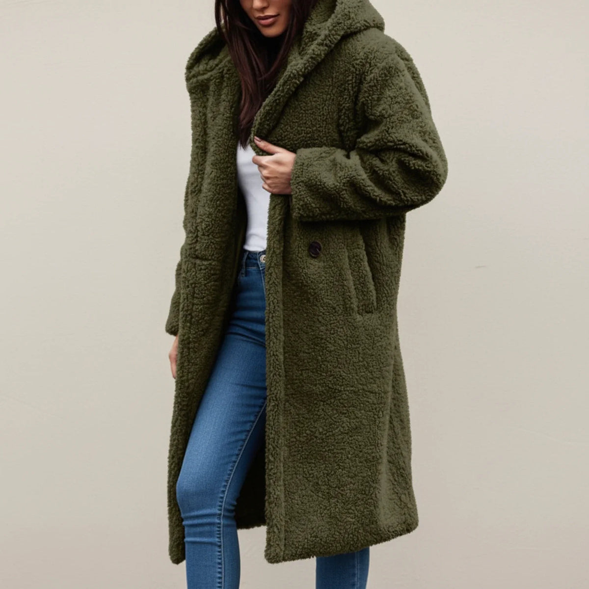 Women's Long Hooded Coat | Warm & Versatile 1