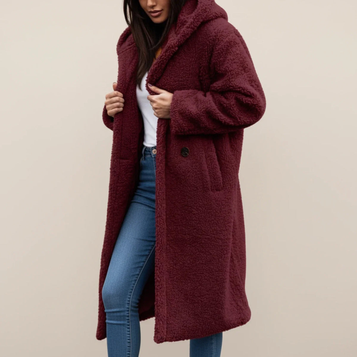 Women's Long Hooded Coat | Warm & Versatile 6