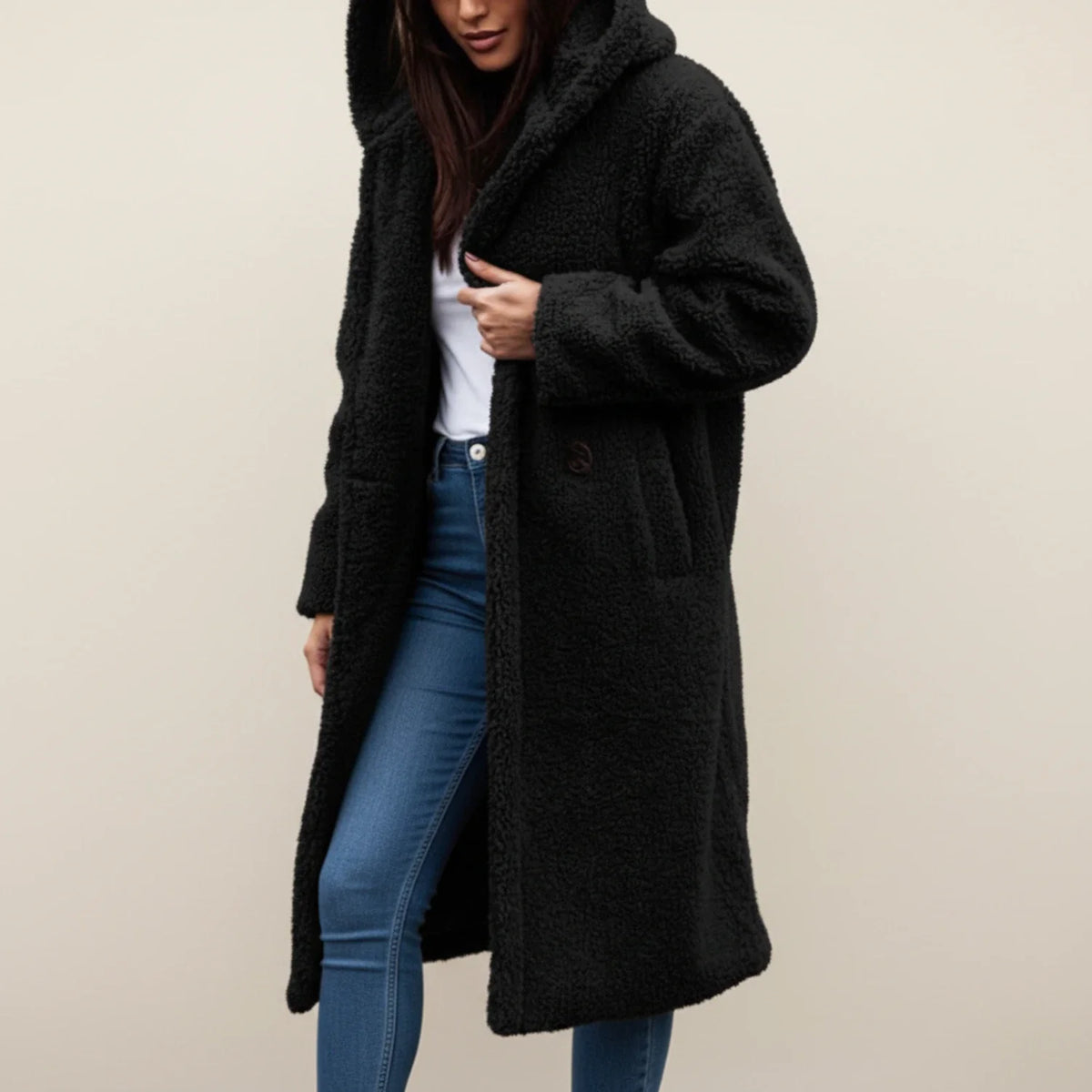 Women's Long Hooded Coat | Warm & Versatile 2