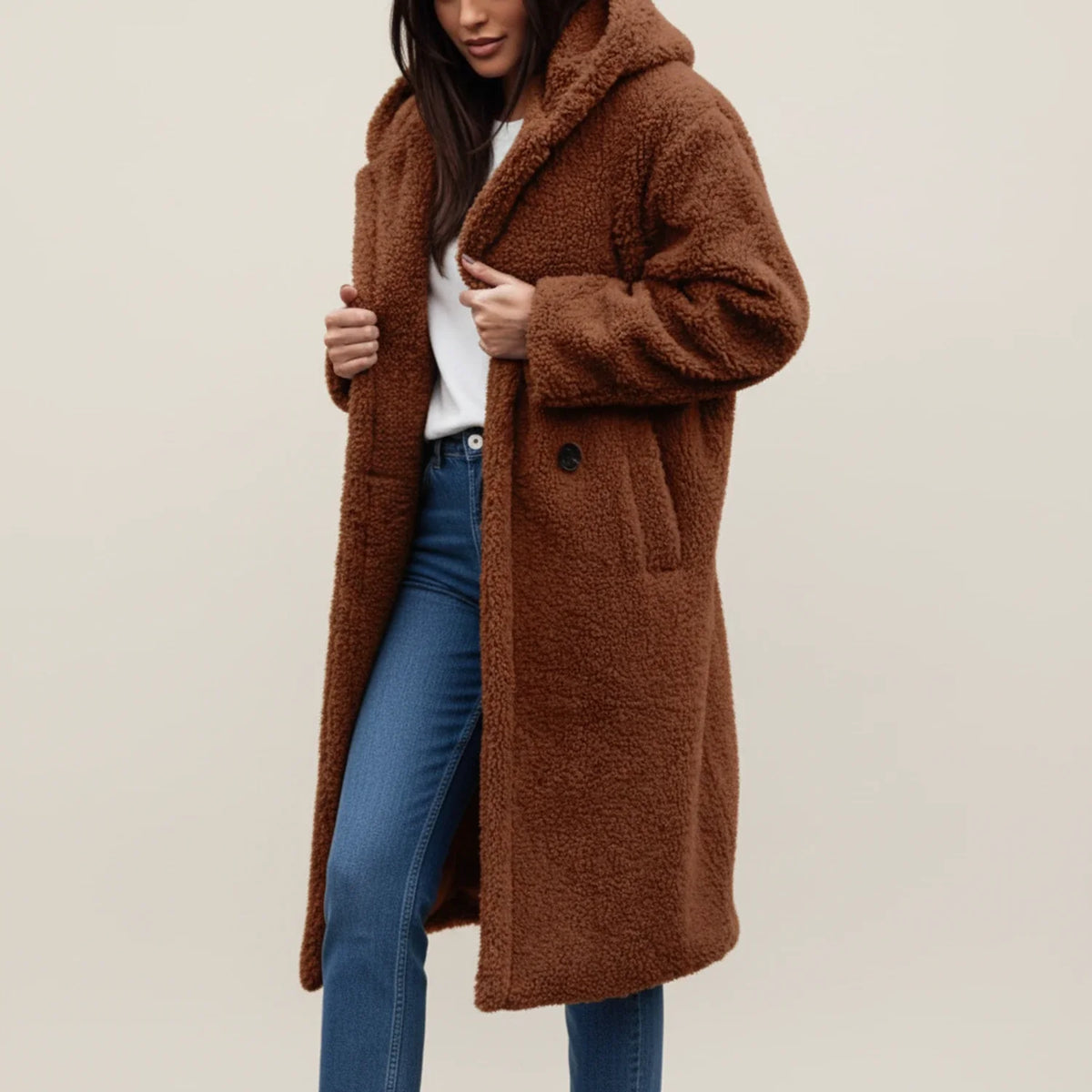 Women's Long Hooded Coat | Warm & Versatile 5