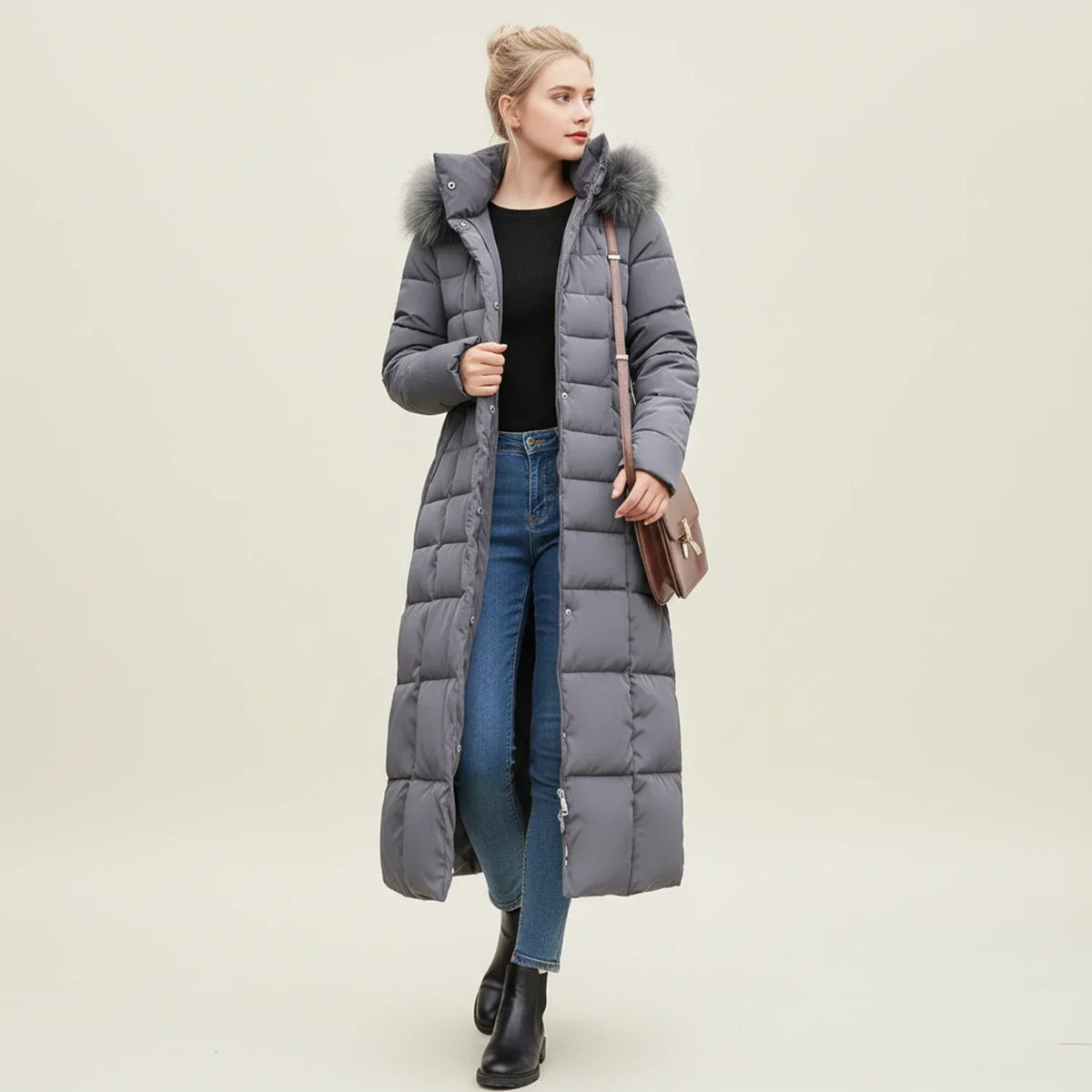 Women's Maxi Puffer Jacket | Hooded & Belted Warmth 3