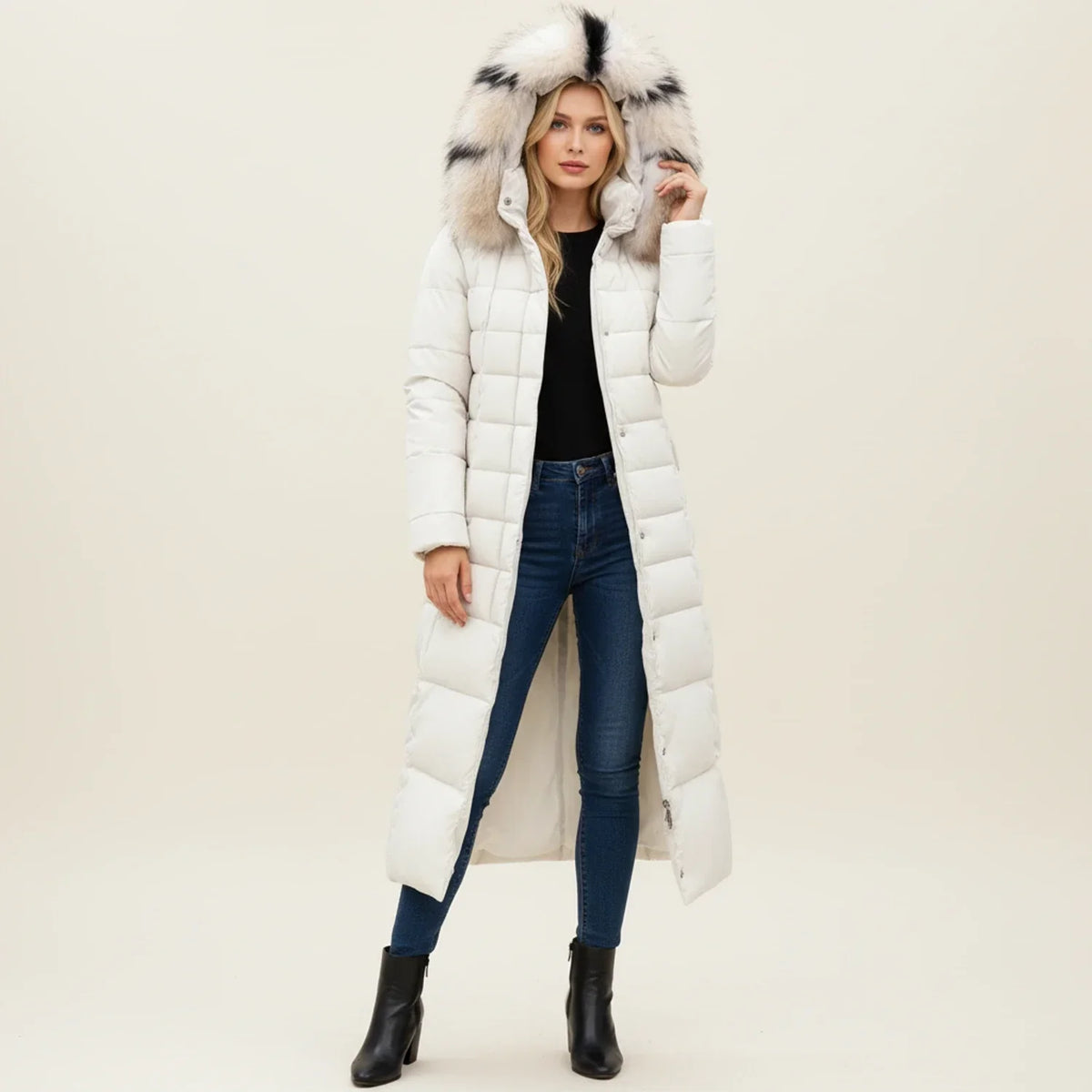 Women's Maxi Puffer Jacket | Hooded & Belted Warmth 6
