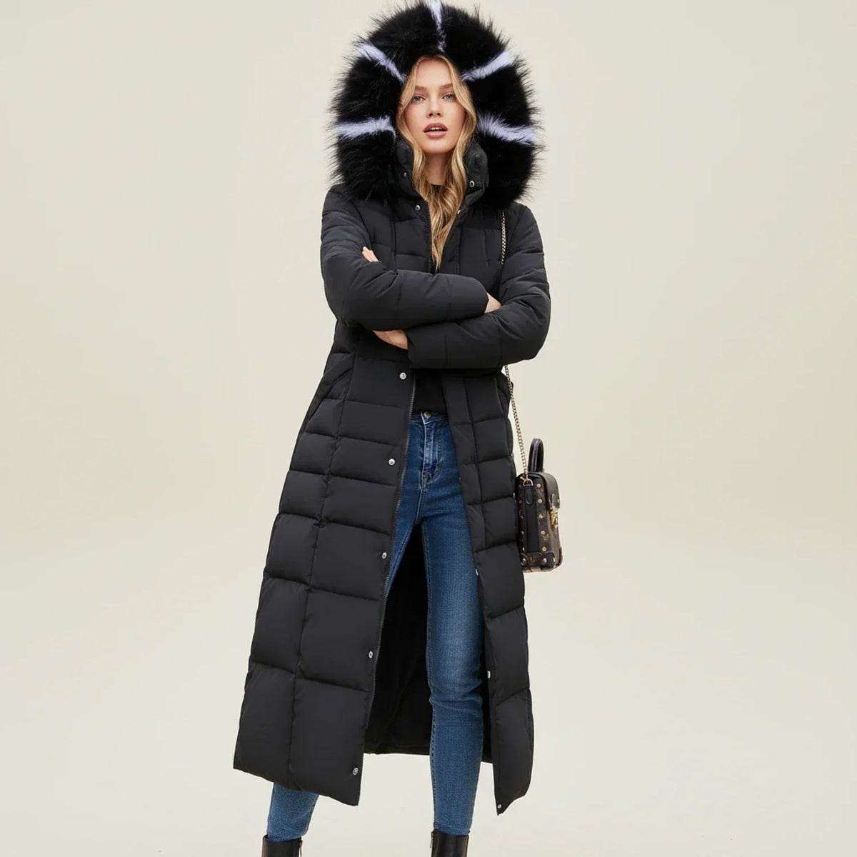 Women's Maxi Puffer Jacket | Hooded & Belted Warmth 2
