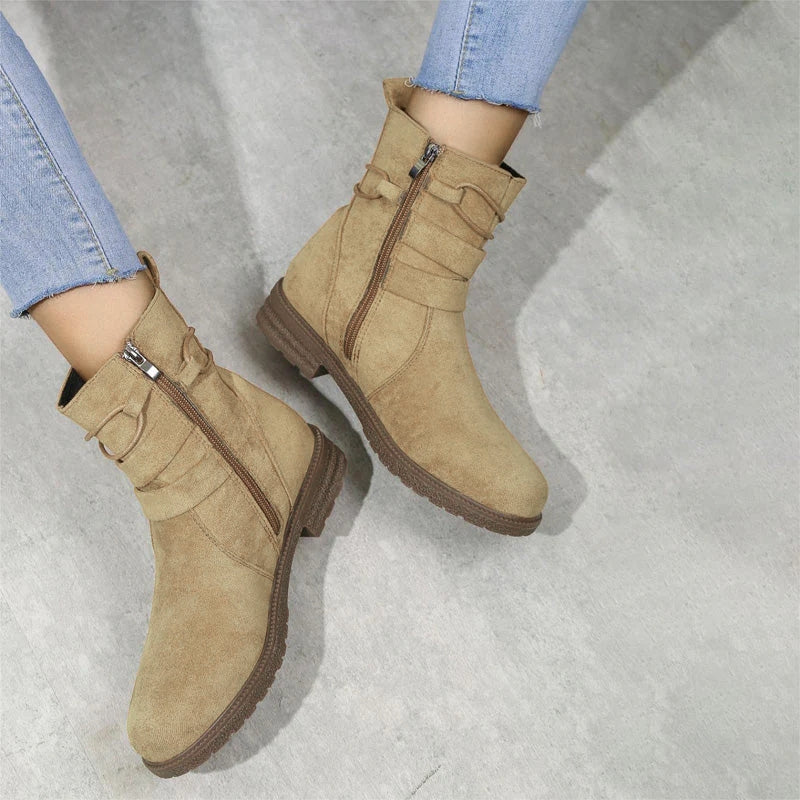 Women's Ankle Boots | Tie Detail & Easy Zip 2