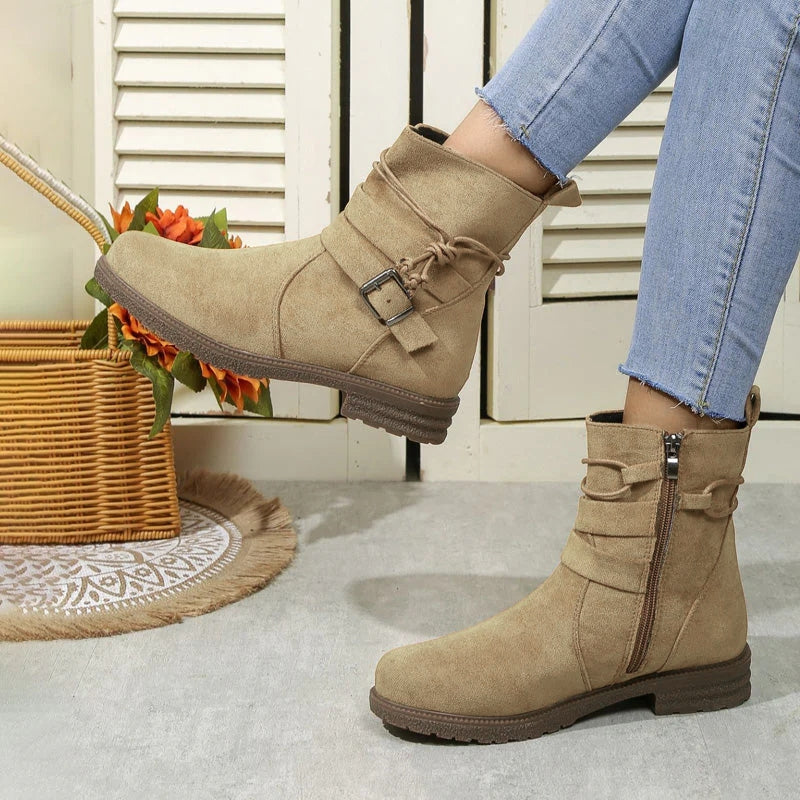 Women's Ankle Boots | Tie Detail & Easy Zip 3