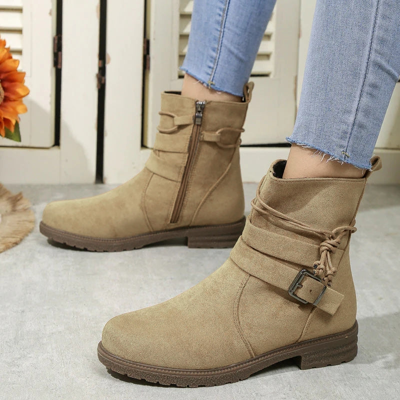 Women's Ankle Boots | Tie Detail & Easy Zip 1