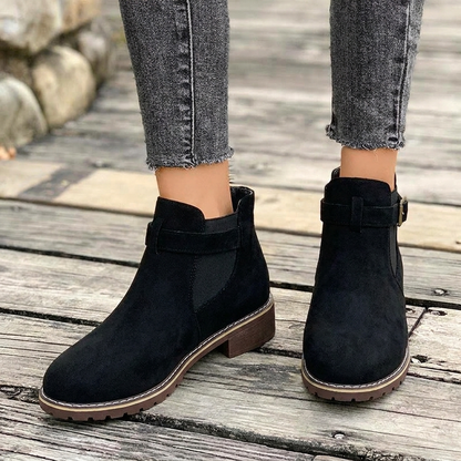 Women's Chelsea Ankle Boots | Buckle Strap & Block Heel 2