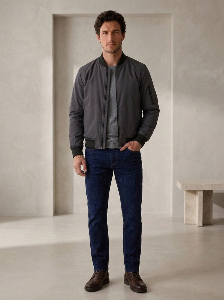 Men's lightweight bomber jacket